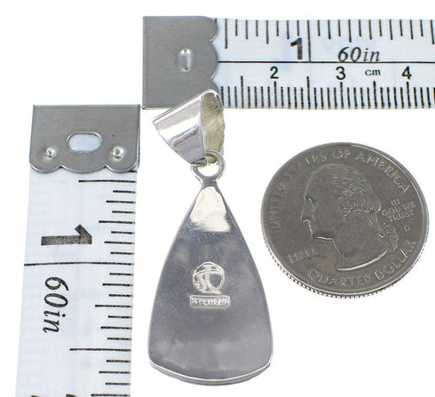 Genuine Sterling Silver Turquoise And Opal Southwest Pendant YX76049