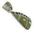 Genuine Sterling Silver Turquoise And Opal Southwestern Pendant YX76050
