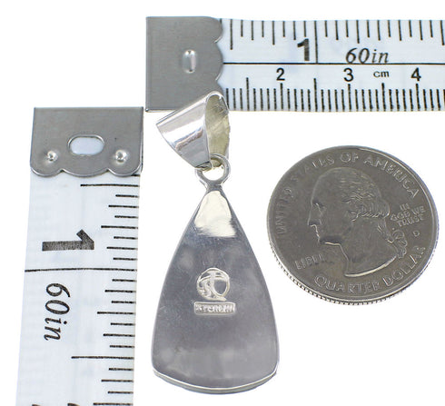 Genuine Sterling Silver Turquoise And Opal Southwestern Pendant YX76050