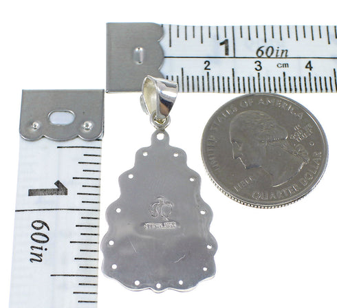 Authentic Sterling Silver Turquoise And Opal Southwestern Pendant YX76052