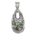 Authentic Sterling Silver Opal And Turquoise Southwest Pendant YX76139