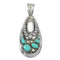 Southwest Opal Turquoise Silver Pendant YX76142