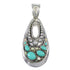 Southwest Opal Turquoise Silver Pendant YX76142