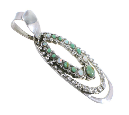 Southwest Opal Turquoise Sterling Silver Pendant YX76148