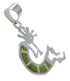 Southwestern Sterling Silver Turquoise Opal Kokopelli Pendant YX77546
