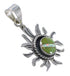 Southwest Silver Turquoise And Opal Sun Pendant YX77568