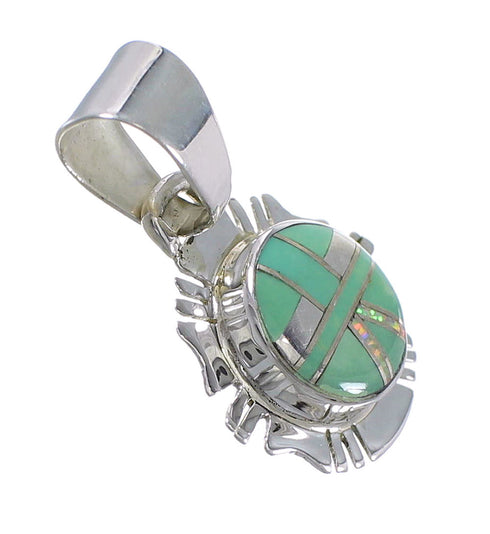 Silver Turquoise Opal Pendant YX77584