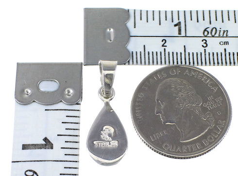 Southwest Silver Turquoise Opal Tear Drop Pendant YX77592