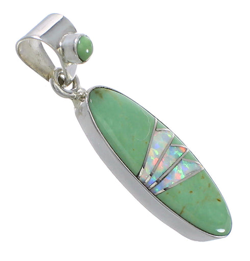Southwest Sterling Silver Turquoise Opal Pendant YX77595