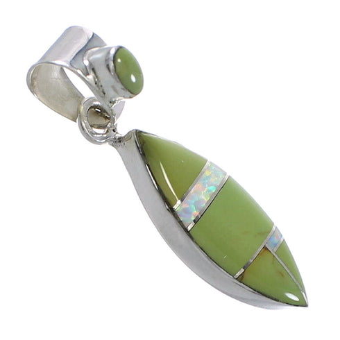 Silver Opal And Turquoise Pendant YX77603