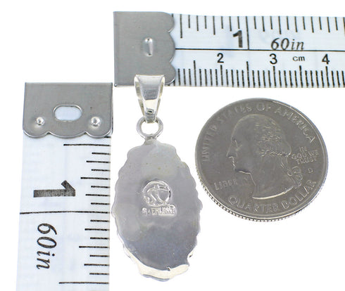 Turquoise Opal Silver Southwest Pendant YX77628