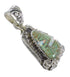 Turquoise Opal Silver Flower Pendant YX77631