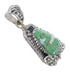 Turquoise Opal Sterling Silver Flower Pendant YX77632