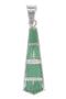 Opal And Turquoise Silver Southwest Pendant YX77645