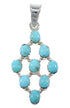 Sterling Silver And Turquoise Southwest Pendant AX77017