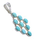 Sterling Silver And Turquoise Southwest Pendant AX77017