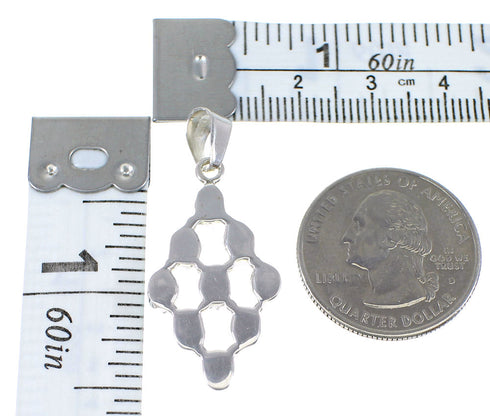 Sterling Silver And Turquoise Southwest Pendant AX77017