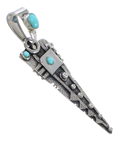 Turquoise Silver Southwest Pendant AX77028