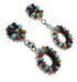 Southwestern Sterling Silver Multicolor Needlepoint Post Dangle Earrings QX76638