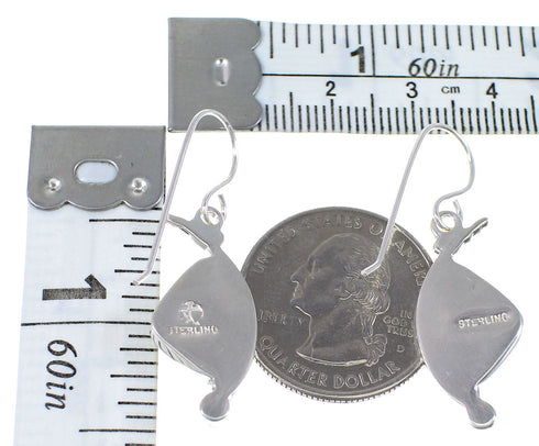 Sterling Silver Southwestern Multicolor Hook Dangle Earrings QX76768