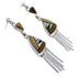 Genuine Sterling Silver Multicolor Inlay Post Dangle Earrings QX76606