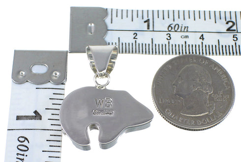 Multicolor Sterling Silver Bear Southwest Pendant YX77669