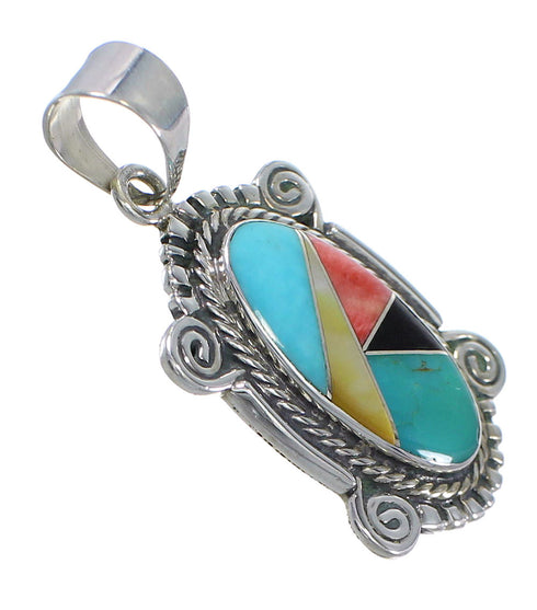 Southwest Silver Multicolor Pendant YX77700