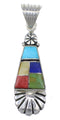 Southwestern Sterling Silver Multicolor Pendant YX77704