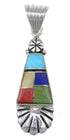 Southwestern Sterling Silver Multicolor Pendant YX77704