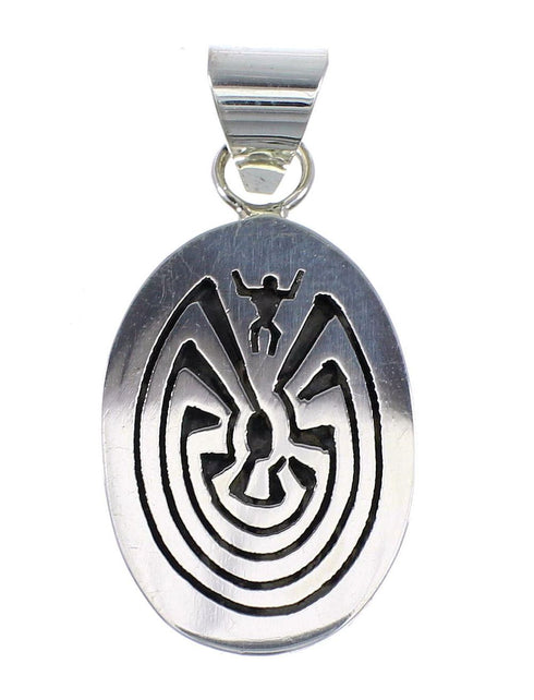Man In The Maze Silver Native American Calvin Peterson Pendant QX77880