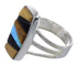 Multicolor Southwestern Silver Ring Size 5 QX78198