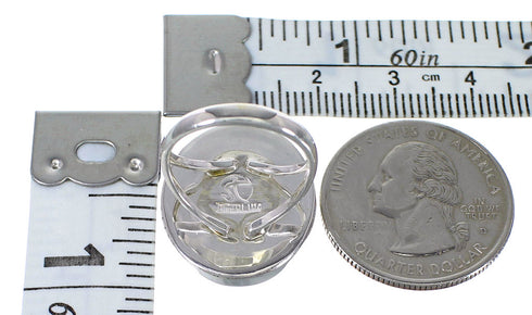 Authentic Sterling Silver Multicolor Southwest Ring Size 6-1/2 QX78438