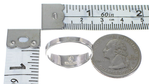 Multicolor Inlay Southwest Genuine Sterling Silver Ring Size 7 QX78597