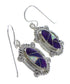 Magenta Turquoise Opal Silver Southwest Hook Dangle Earrings YX81680
