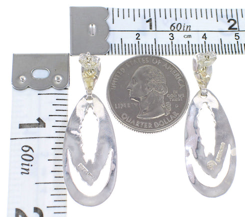 Turquoise And Opal Silver Southwest Post Dangle Earrings QX81869