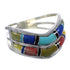 Multicolor Southwestern Sterling Silver Ring Size 7 WX81150
