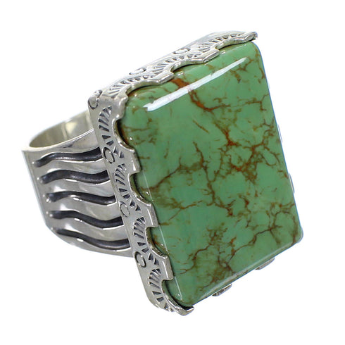 Silver Turquoise Southwestern Ring Size 5-1/2 QX85528