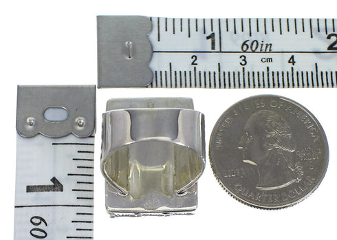 Genuine Sterling Silver Turquoise Southwest Ring Size 4-3/4 QX85535