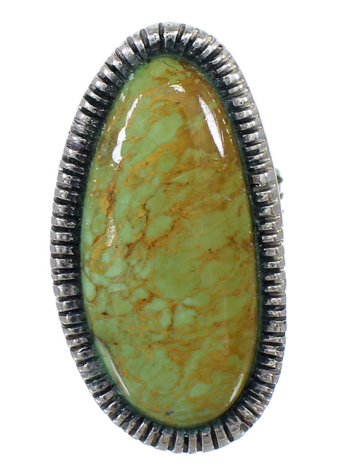 Southwest Turquoise Genuine Sterling Silver Ring Size 5 QX85543