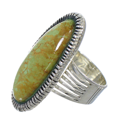 Southwest Turquoise Genuine Sterling Silver Ring Size 5 QX85543