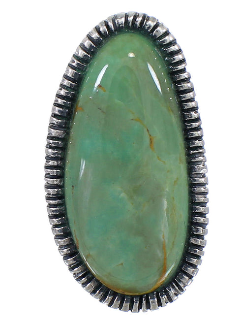 Genuine Sterling Silver Southwestern Turquoise Jewelry Ring Size 4-1/2 QX85553