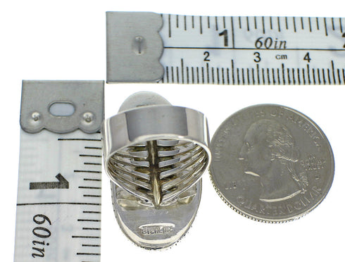 Southwest Silver Turquoise Jewelry Ring Size 5-1/2 QX85554