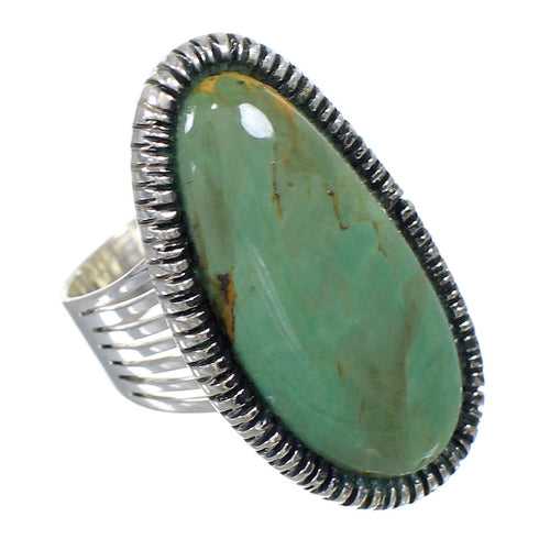 Southwest Authentic Sterling Silver Turquoise Jewelry Ring Size 5-1/2 QX85558