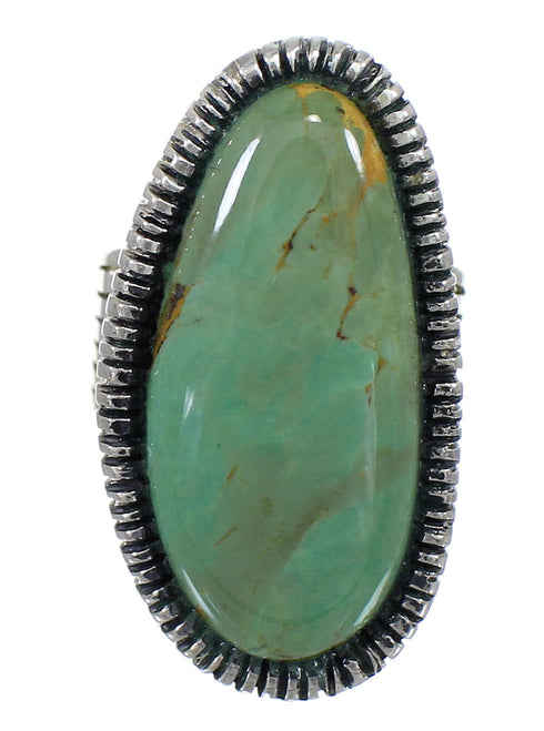 Southwest Authentic Sterling Silver Turquoise Jewelry Ring Size 5-1/2 QX85558