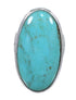 Turquoise Genuine Sterling Silver Southwest Jewelry Ring Size 4-1/2 AX84188