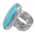 Turquoise Genuine Sterling Silver Southwest Jewelry Ring Size 4-1/2 AX84188