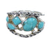 Southwestern Turquoise Jewelry Silver Ring Size 4-1/2 AX84351