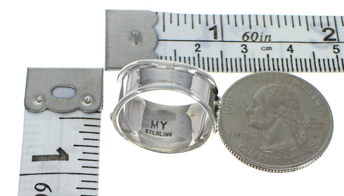 Silver Jewelry Turquoise Ring Size 6-1/4 AX84688