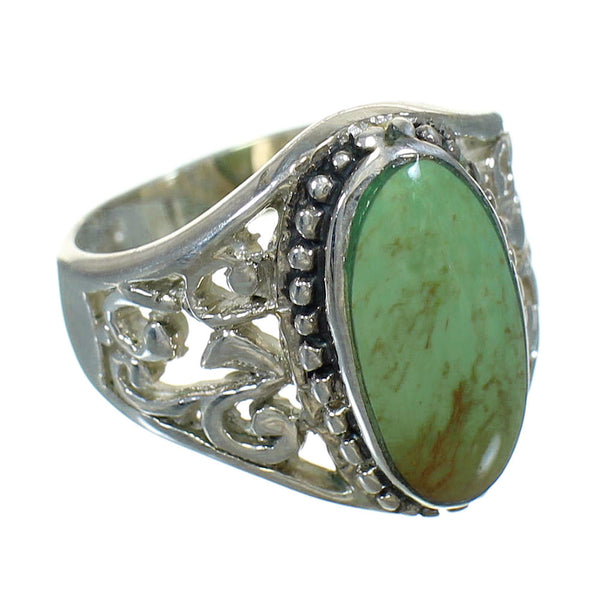 Silver Turquoise Southwestern Ring Size 5-1/4 YX83870