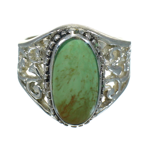 Authentic Sterling Silver Turquoise Southwestern Ring Size 7-3/4 YX83882